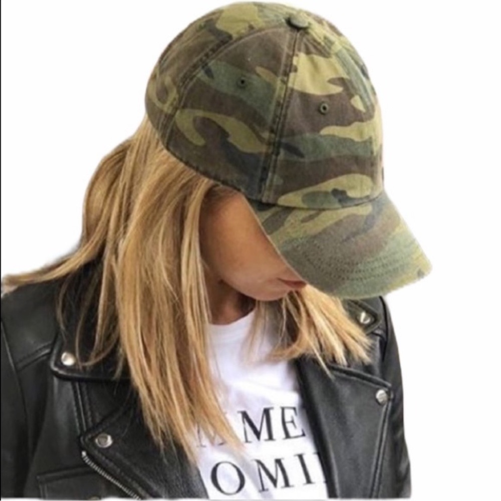 Green Camouflage Baseball Hat